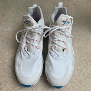 women’s nike airmax 270 react white blue pink